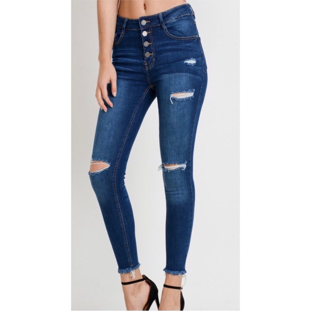 Last 1 | London Distressed Soft Ankle Skinny - Picture 2 of 8